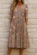Vestido Elegante con Escote en V