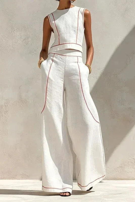 Inés | Conjunto de Dos Piezas con Pantalón Palazzo