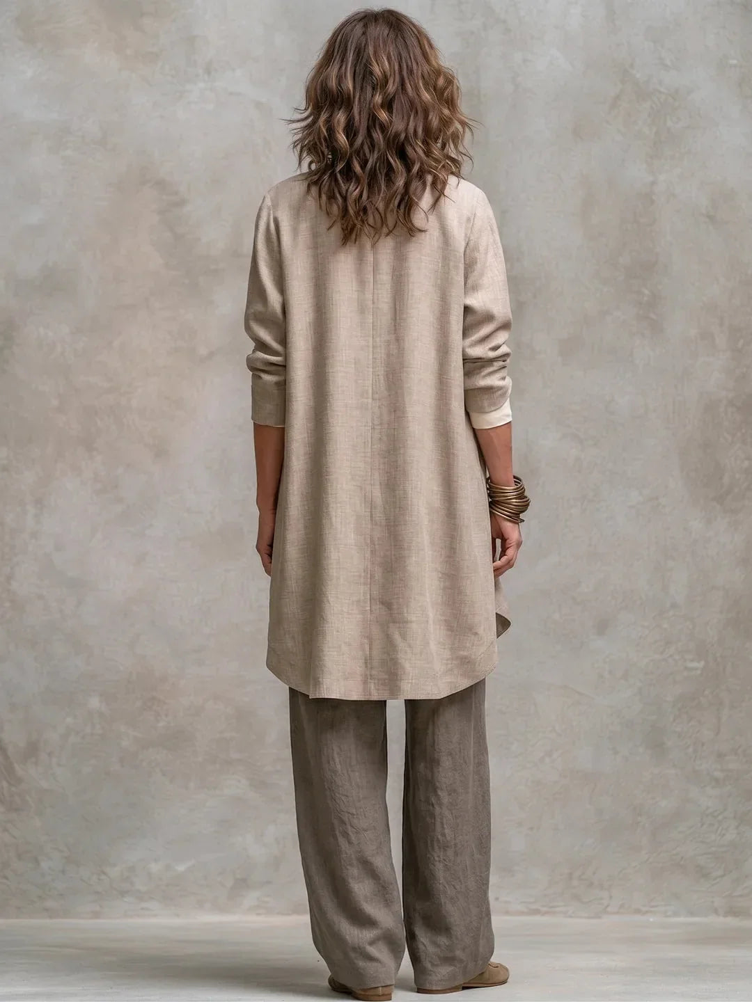 Costanza | Conjunto de Tres Piezas con Pantalón Palazzo