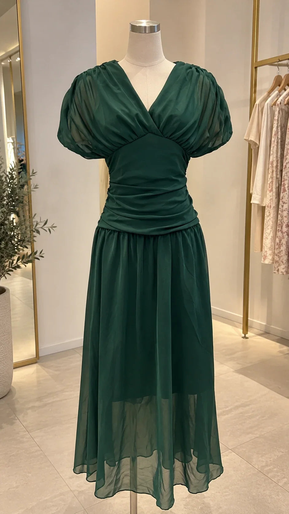 Vestido Maxi de Hombros Descubiertos